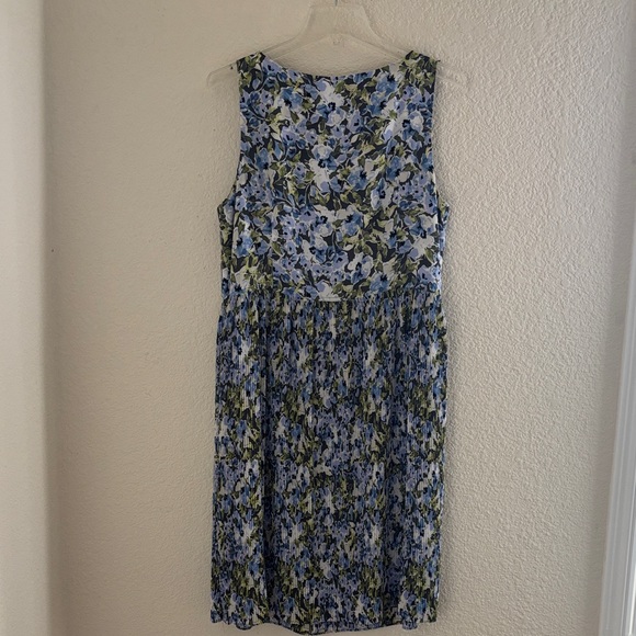 J.Jill Blue Floral Sleeveless Dress Size M - Picture 2 of 6